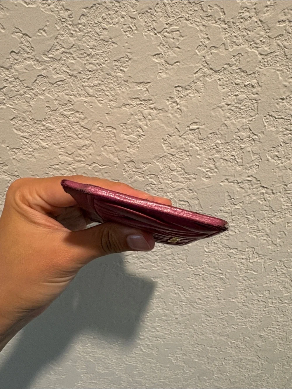 Miu Miu Pink Matelassé Card Holder Quilted